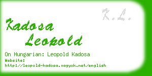 kadosa leopold business card